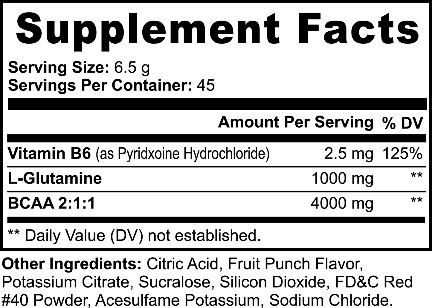 BCAA Shock | Post-Workout (Fruit Punch)